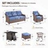 Gymojoy Outdoor Sofa Swivel Chairs with Fire Pit Table Patio Funiture Set - 3 of 4