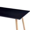 vidaXL Dining Table Black and Oak Engineered Wood and Steel - 4 of 4
