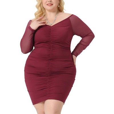 Agnes Orinda Women's Plus Size Spaghetti Swing Party Bodycon Mini Dress :  Target