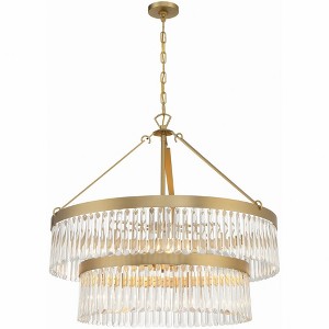 Crystorama Lighting Emory 9 - Light Chandelier in  Modern Gold - 1 of 4