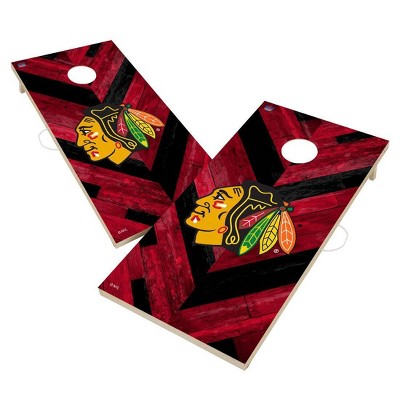 NHL Chicago Blackhawks 2'x4' Solid Wood Cornhole Board