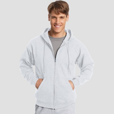 hanes men's ecosmart fleece full zip hooded sweatshirt
