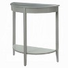 ORRD Half Moon Console Table, Sofa Table with Shelf for Entryway, Modern Farmhouse Gray Finish, Solid Pine Wood Legs - 2 of 4