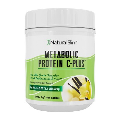 NaturalSlim Metabolic Protein C-Plus Vanilla Whey Protein Shake Powder, 10 Servings