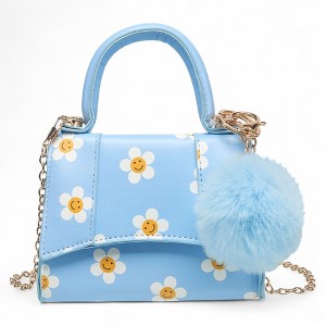 Willow & Ruby Girls' Smiley Daisy Print Mini Top Handle Crossbody Bag for Kids (Youth) - 1 of 4