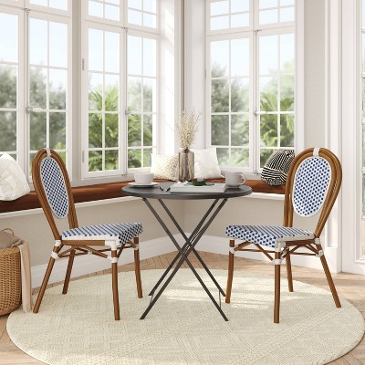 Alamont 2pk Commercial Thonet Stacking Chairs