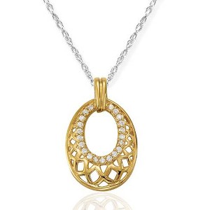 Pompeii3 1/3ct Vintage Diamond Pendant 14K Yellow Gold - 1 of 2