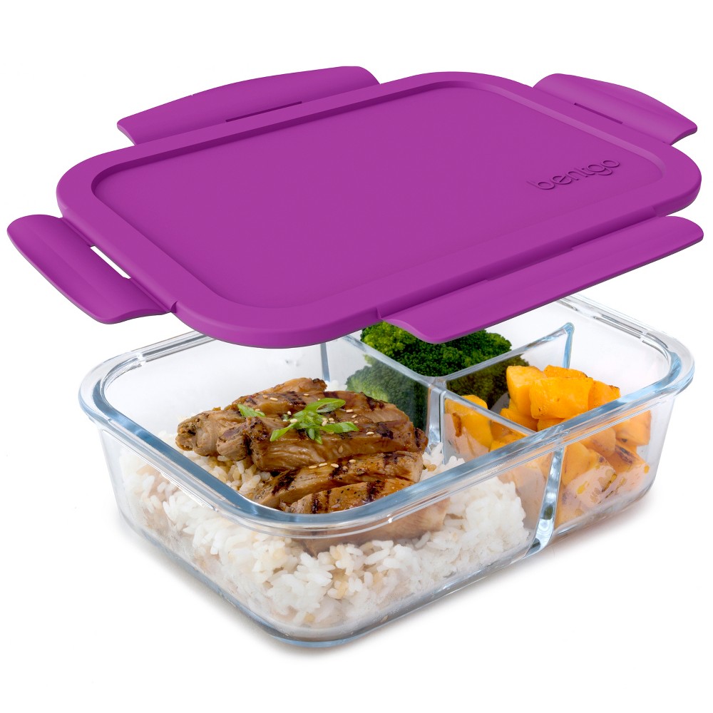 Photos - Food Container Bentgo 41oz Glass Leak-proof Lunch Box with Plastic Lid - Purple