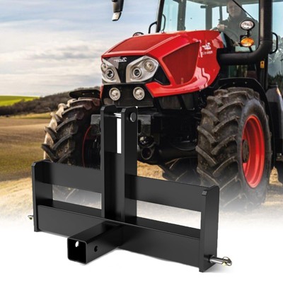 3 Point 2" Square Trailer Hitch Receiver for Category 1 Tractors, Versatile Tractor Tow Drawbar Adapter