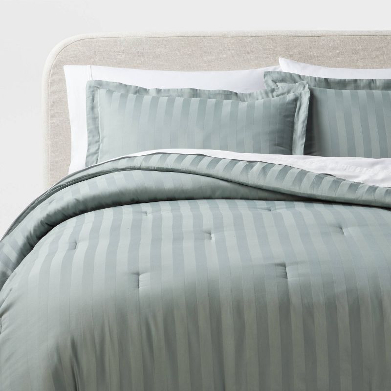 3pc Luxe Striped Damask Comforter and Sham Set - Threshold™, 1 of 7