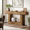 HDZNVF 63 in Console Table, Farmhouse 2-Tier Entryway Table with U-Shaped Base, Narrow Long Wood Sofa Table - 2 of 4