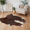 HomeRoots 5' X 7' Brown and White Cowhide Handmade Area Rug - 2 of 4