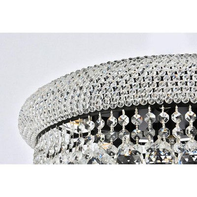 Primo Black and Clear Crystal 10-Light Flush Mount