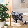 Unity Gingham Knit Throw Blanket - Dark Grey/Medium Grey/Ivory - 50" x 60" - Safavieh. - 2 of 2