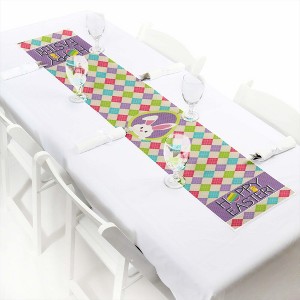Big Dot of Happiness Hippity Hoppity - Petite Easter Bunny Easter Party Paper Table Runner - 12 x 60 inches - 1 of 4