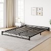 Homhougo Queen Bed Frame, Metal Low Platform Bed Frame, Queen Size Bed Frame with Metal Slat Support, Mattress Foundation, Under Bed Storage, White - 4 of 4