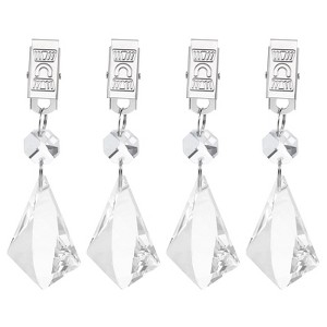 Unique Bargains Metal Outdoor Garden Decorative Tablecloth Weight Clips 4 Pcs - 1 of 4