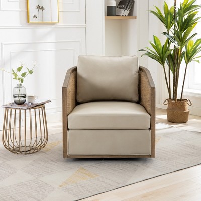 VYNXARIA COOLMORE Swivel Barrel Chair - Stylish 360¡ã Accent Chair for Any Room