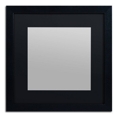Trademark Fine Art 16"x16" Heavy Duty Black Frame with Black Mat