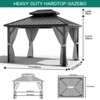 Gazebo 10x12 FT, Garden Tent, Frame of Aluminum, Tin Roof Pavilion - 4 of 4