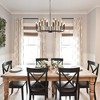 BAOURE 31.5in Black Chandelier 12 Light Modern Farmhouse Candle Style Chandelier with Adjustable Height for Dining Room Living Room Foyer - 2 of 4