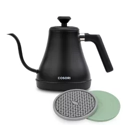 Cosori Original 0.7L Gooseneck Electric Kettle with Bonus Coasters - Black
