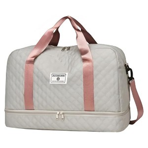 Travel Duffle Bag, Waterproof Weekender Carry On Tote Bags for Women, Sport Gym Bag for Men, Crossbody Bag, Overnight Luggage Bag with Trolley Sleeve - 1 of 4