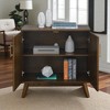 Mid Century Modern Fluted Sideboard Cabinet with Adjustable Shelves, Solid Wood Legs, Buffet Storage Cabinet for Living Room, Dining, Entryway - 4 of 4