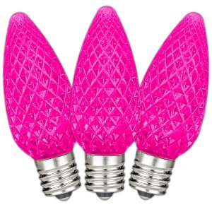 Novelty Lights C9 LED Faceted Christmas Replacement Bulbs Dimmable 25 Pack - 1 of 4