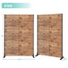 TUYOHW Metal Privacy Screen Outdoor, Decorative Privacy Panels, Freestanding Privacy Screen for Patio, Garden, Pool (White Square) - 2 of 4