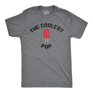 Mens Coolest Pop Funny Best Dad Ever Cool Fathers Day Novelty Graphic T shirt - Crazy Dog Men's T Shirt - 1 of 4