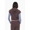 Women's Mineral Washed French Terry Hooded Vest - mono b - 2 of 2