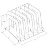 Azar Displays Clear Acrylic File Sorting Desk Organizer with Five Section Dividers - 4 of 4
