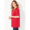 Catherines Women's Plus Size Suprema Ultra-Soft Scoopneck Tee - 4 of 4