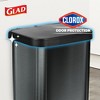 Glad Step Trash Can, Soft Close Lid Bin with Odor Protection, 13 Gallon, Pewter - 3 of 4