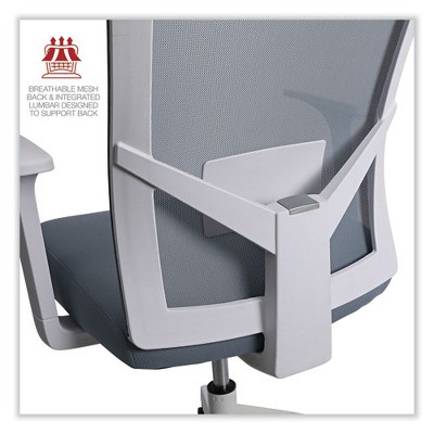 Seafoam Blue Mesh Back Task Chair with White Frame