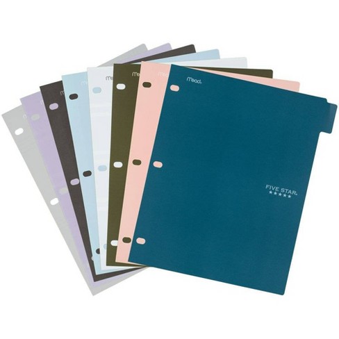 8ct Mead Five Star 3 Hole Punched Color Pop Reversible Tab Divider Set Target