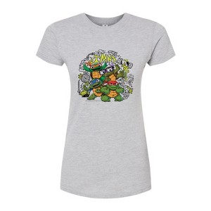 Women's - Teenage Mutant Ninja Turtles Mutant Mayhem - Mm Sketchy Fitted Graphic T-Shirt - 1 of 2