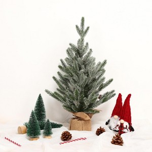 24 Inch Small Prelit Christmas Tree, 2 Ft Tabletop Artificial Pine Tree for Desk Centerpiece Holiday Decor - 1 of 4