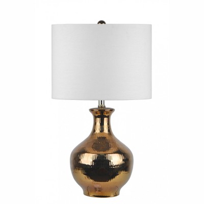 nuLOOM Syracuse Ceramic 23" Table Lamp Lighting - Gold 23" H x 14" W x 14" D