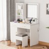 ACEPANO 31.6 in. W Makeup Vanity Desk with Large Storage Space & Cushioned Stool For Bedroom & Studio-White - 4 of 4