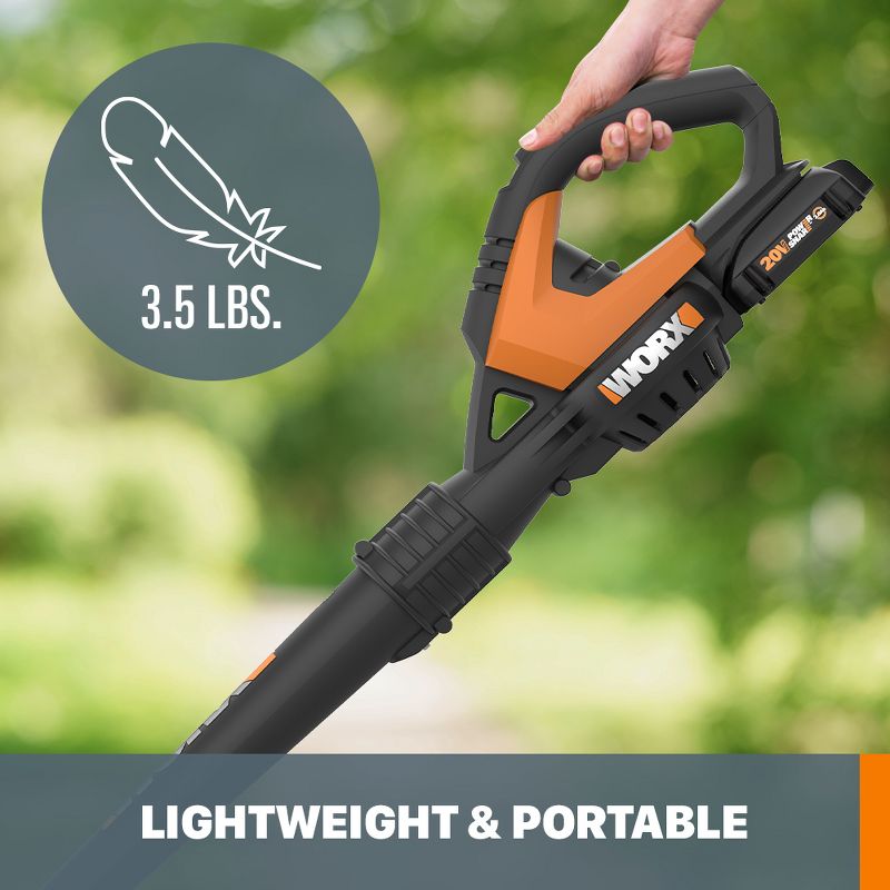 Worx WG545.1 20V Power Share AIR Cordless Leaf Blower & Sweeper, 6 of 10