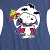 Girls' - Peanuts - Snoopy Woodstock Vampire Fit & Flair Cap Sleeve Dress - 2 of 4