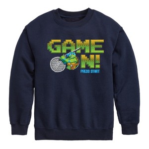 Boys' - Teenage Mutant Ninja Turtles - Game On Leo Graphic Long Sleeve Fleece Sweatshirt - 1 of 4