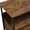Sorbus TV Stand Dresser with 2 Drawers - Television Riser Chest with Storage - Bedroom, Living Room, Closet, & Dorm Furniture (Rustic Wood) - 4 of 4