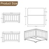 LIVAREEmlen Farmhouse Lift Top Coffee Table with Storage, Wood Square Center Table with Charging Station&USB Ports - 3 of 4