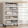 5 Dresser for Bedroom, 51" Tall Dresser, Freestanding Vertical Drawer Cabinet with Storage, Wooden Closet Storage Chest for Living Room, Hallway - 4 of 4