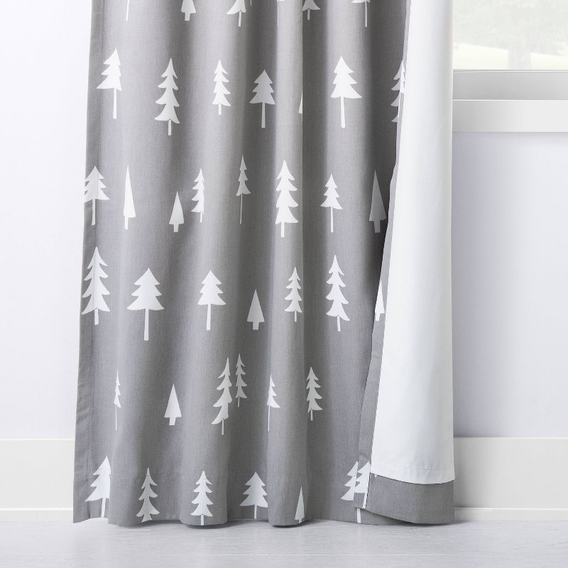 Blackout Curtain Panel Trees - Cloud Island&#153; Gray, 5 of 8