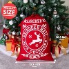 Joyfy Red Large Christmas Burlap Gift Bag, 26" Santa Sack Christmas Canvas Gift Bag with Drawstring, Party Favor Goodie Bag for Xmas Package Storage - 3 of 4
