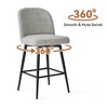 Dyonery Counter Height Bar Stools Set of 2/3,26" Height Upholstered Swivel Bar Stools with Back and with Footrest,Bar Stools for Kitchen Stool Chairs - 3 of 4